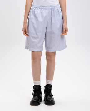Vetements White striped shorts with logo UA66SS400N