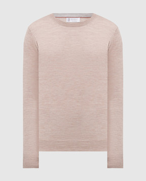 Brunello Cucinelli Beige wool and cashmere jumper M2400100
