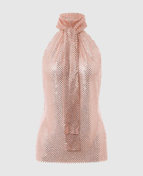 Philosophy di Lorenzo Serafini Pink top with crystals A08082128