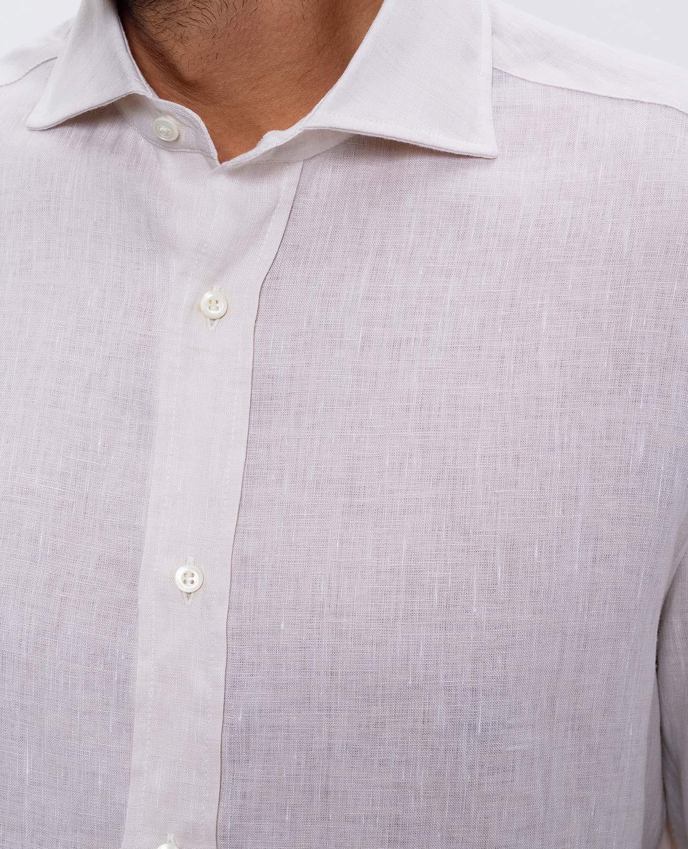 Beige linen shirt Brunello Cucinelli 5