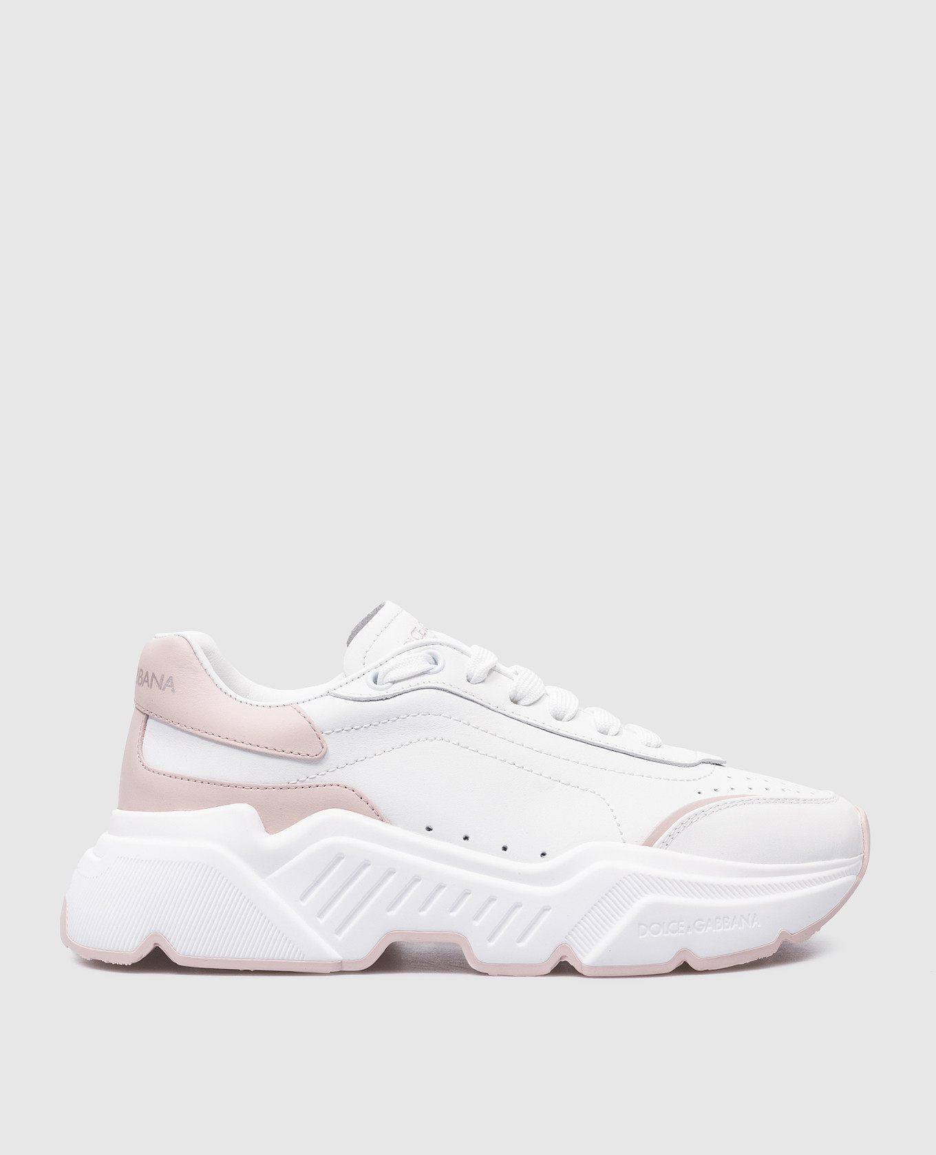 Daymaster white leather sneakers with logo dolce&gabbana