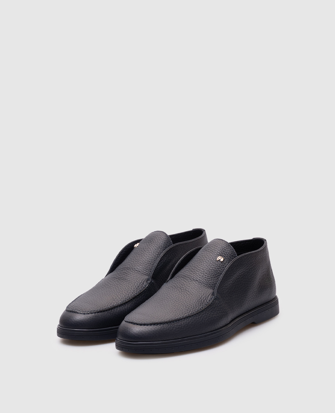 

Blue leather deserts with emblem Stefano Ricci