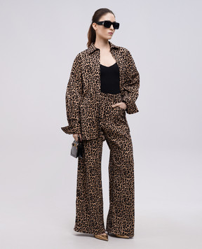 Giuseppe Di Morabito Milano Beige pants with an animalistic pattern 04SSDNP04904414