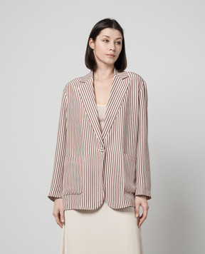 Max & Co MOIRA pink striped silk jacket MOIRA