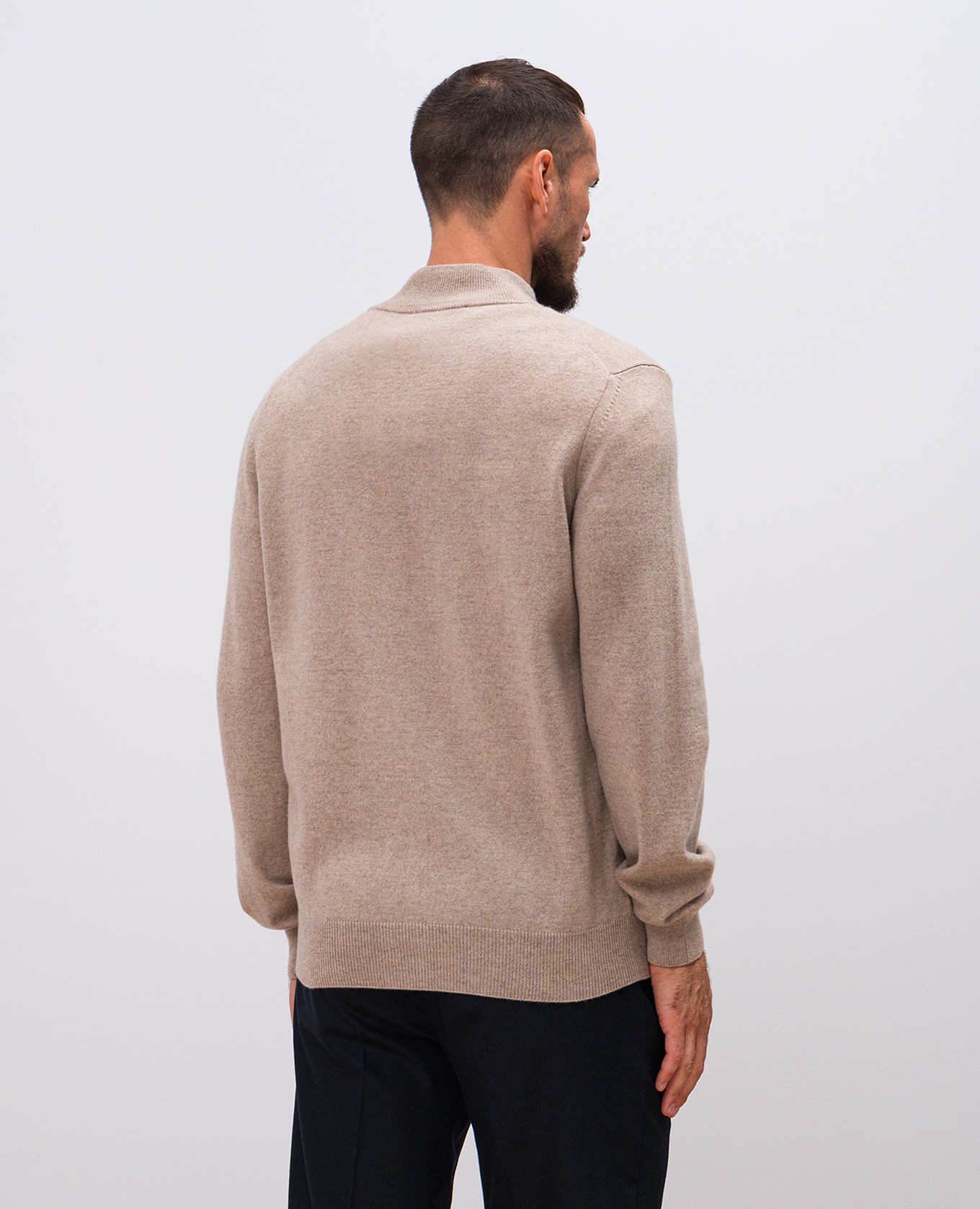 Beige melange cashmere cardigan Cashmere&Whiskey 4
