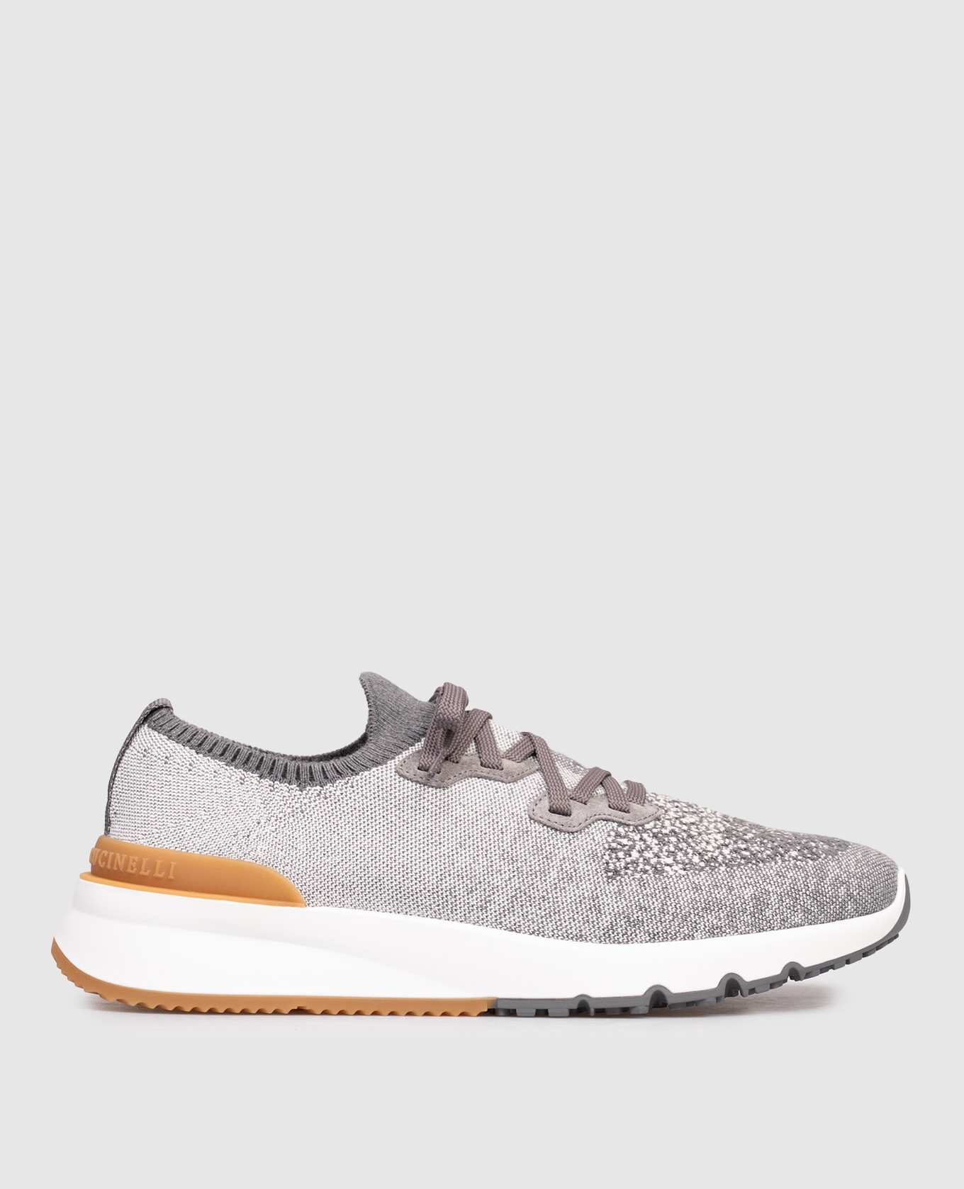 Gray sneakers with a degraded effect Brunello Cucinelli