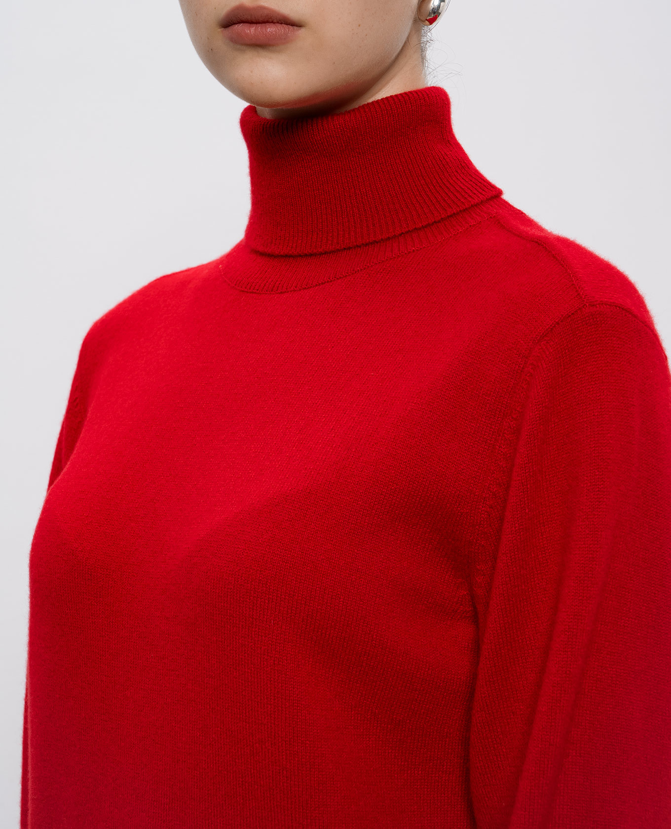 Red cashmere sweater Intoca 5