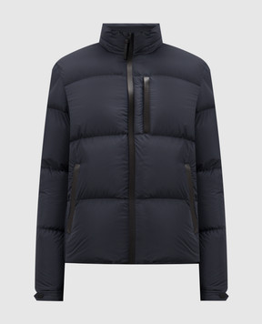Moncler Blue down jacket with logo patch J20911A00200549SK