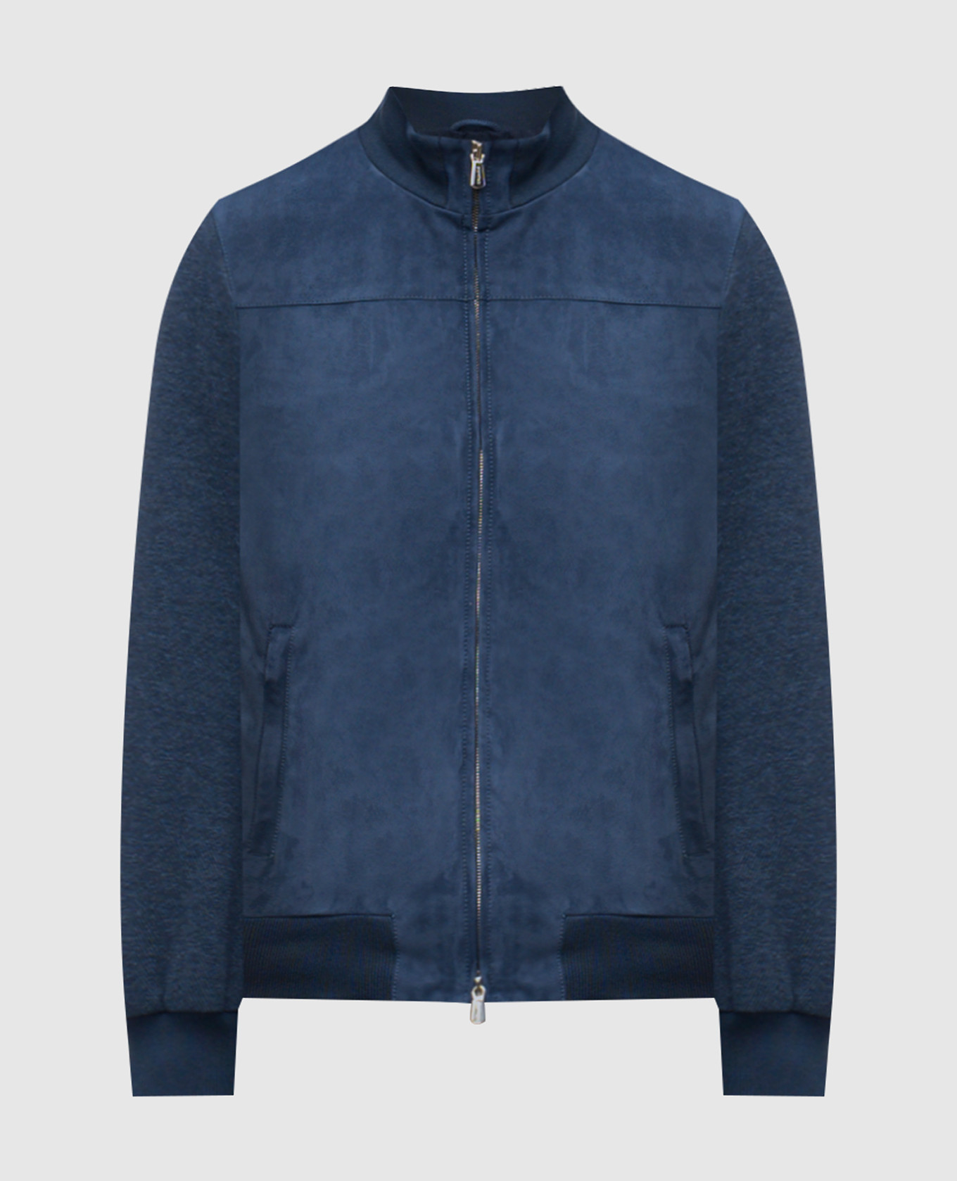 Blue wool blend jacket Enrico Mandelli