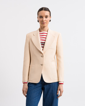 Valentino Beige wool and silk jacket 6B3CE4101CF