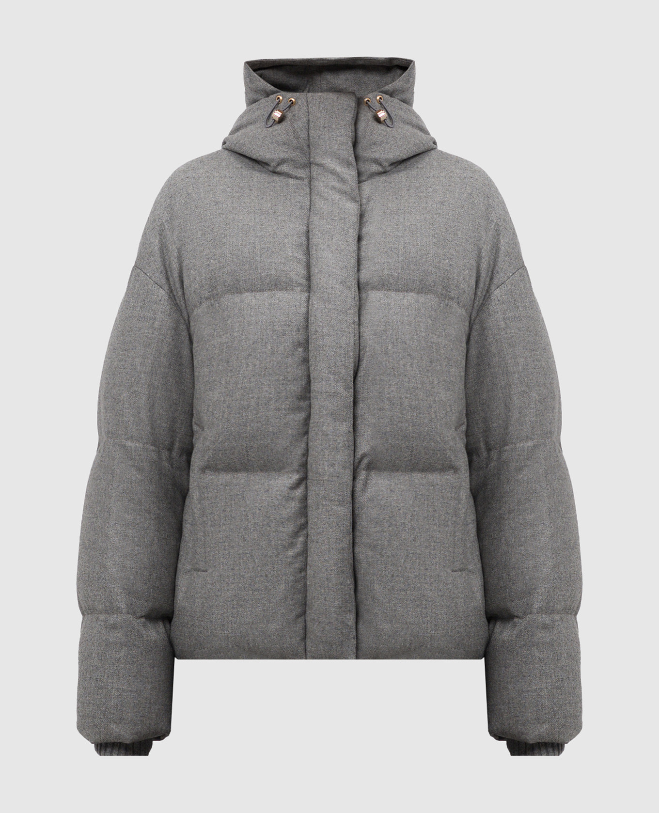 

Gray down jacket made of wool and cashmere Enrico Mandelli, Grey