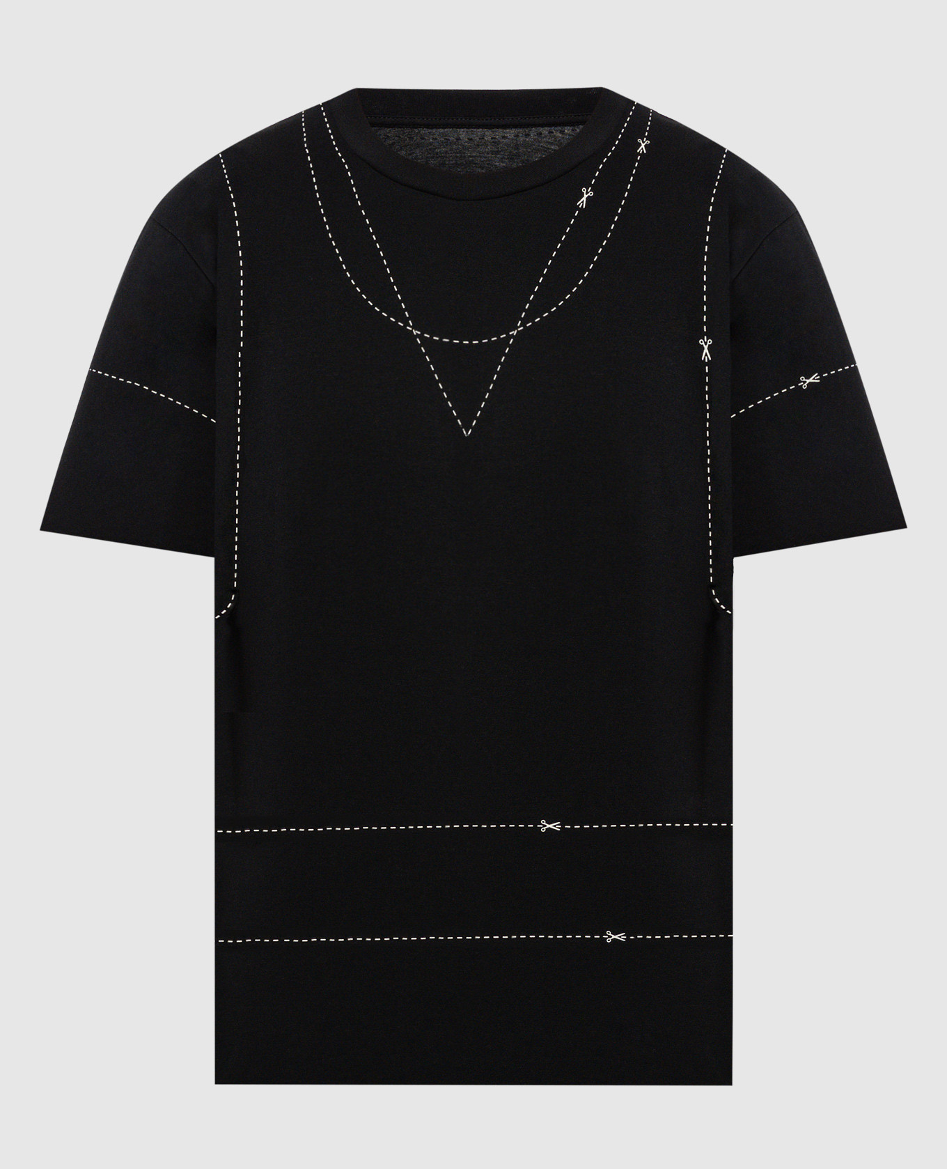 Black t-shirt with a print maison margiela mm6