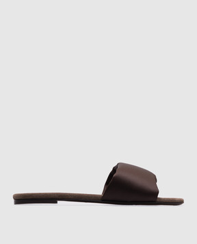 Peserico Brown flip-flops with puffy effect E39694C0CC527
