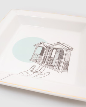 Ginori 1735 White porcelain dish Svuota Tasche Forte dei Marmi GINCM70008