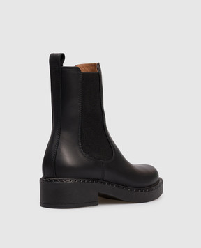Babe Pay Pls Black leather Chelsea boots 417201KO