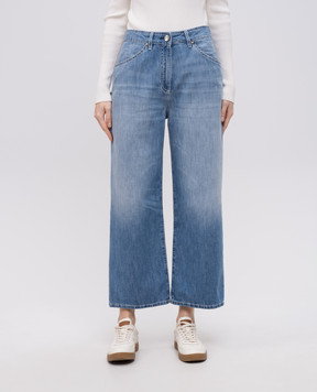 MooRER LANIA blue jeans with a worn effect LANIALGD