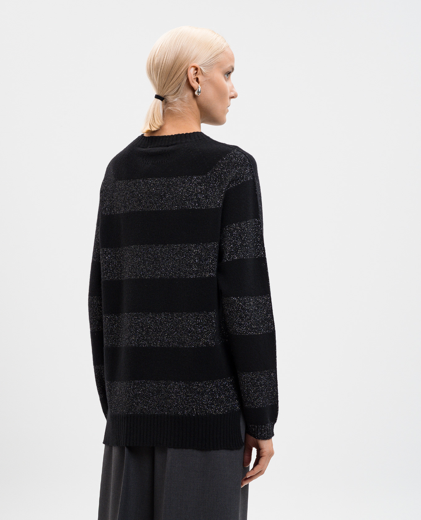 Black wool and cashmere sweater Twinset 3