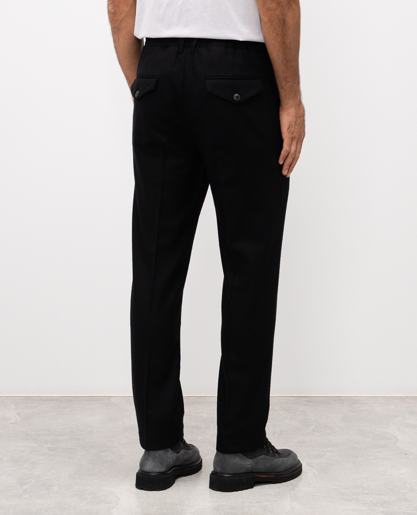 Black wool and cashmere pants Cashmere&Whiskey 4