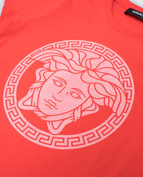 Versace Children's red T-shirt with Medusa print 10183421A12978