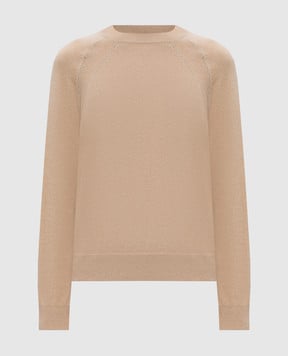 Peserico Beige sweater made of wool, silk and cashmere S99382F1209283