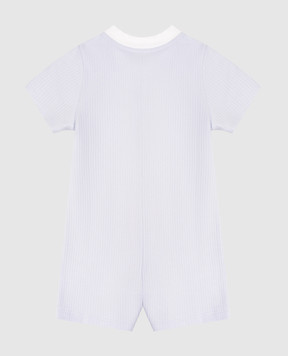 Givenchy Baby purple ribbed romper with logo H30603