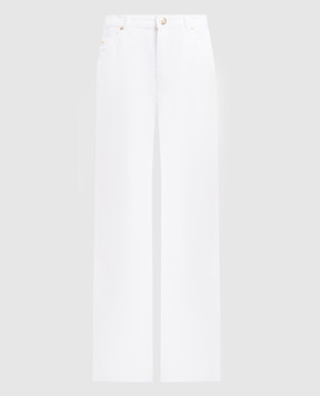 Balmain White jeans with logo patch FF1MI050DF78
