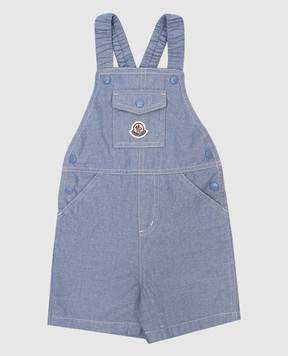 Moncler ENFANT Children's blue jumpsuit with logo patch K19512G00001596RS