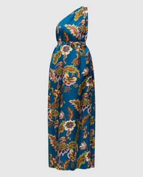 La DoubleJ Blue Swing Silk Floral Maxi Dress DRE0460SIL001LAR01