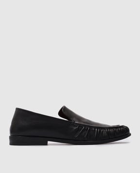 Marsell Mocassini in pelle drappeggiata mocasso nero MM4651091
