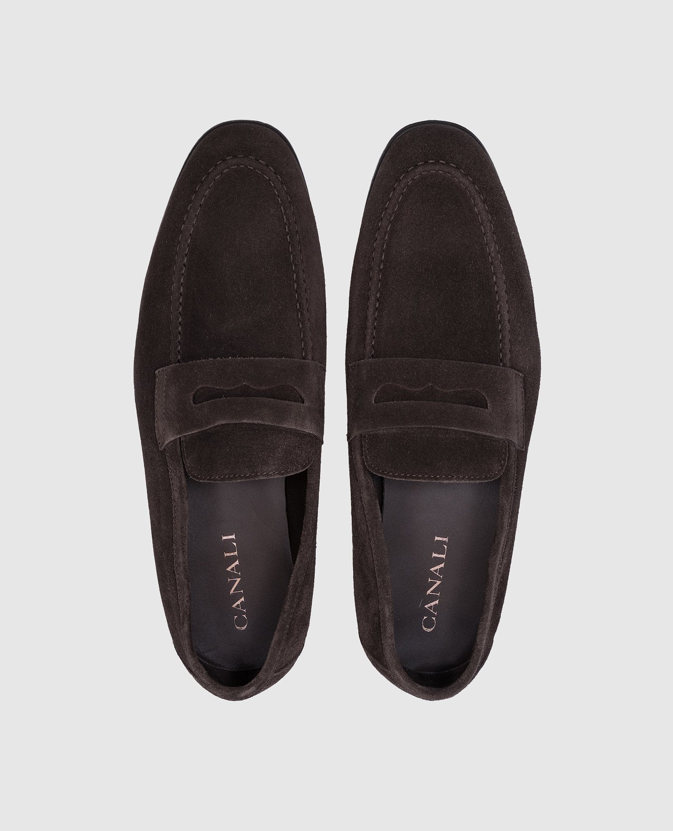 

Brown suede loafers Canali