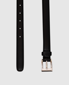 Babe Pay Pls Black leather belt with silver buckle 0C001