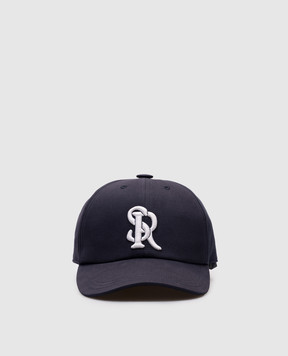 Stefano Ricci Blue cap with embroidered monogram logo MCV520020FCTC800