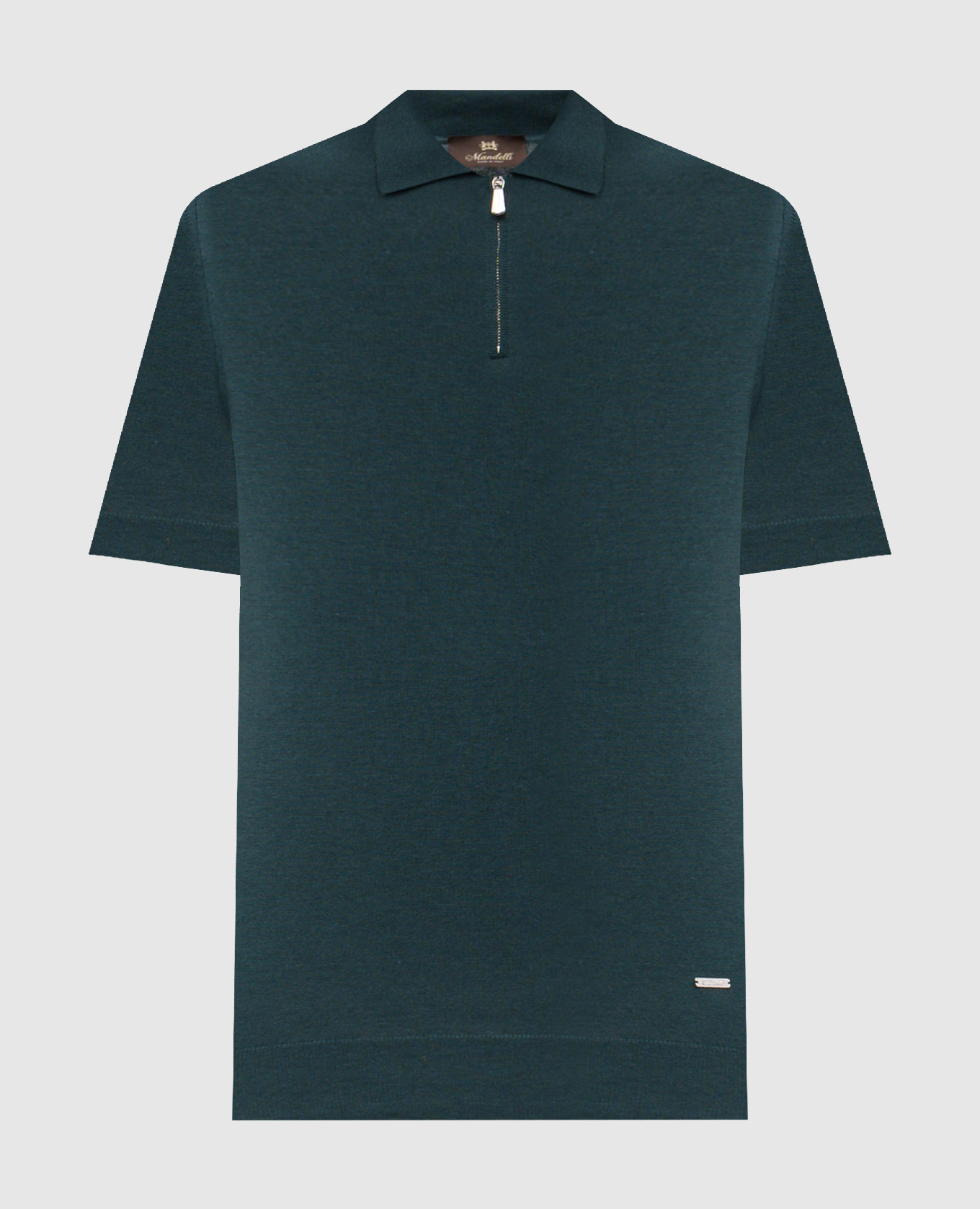 

Green polo with silk Enrico Mandelli