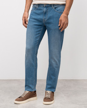 Florentino Blue slim jeans with a frayed effect 125594410707
