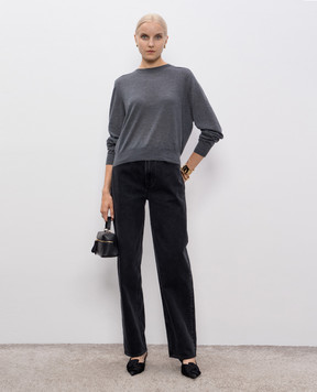 Loulou de Saison Grey cashmere jumper ANGUS ANGUS