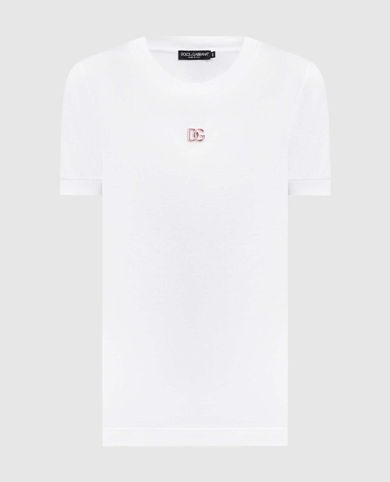 White T-shirt with monogram logo Dolce&Gabbana