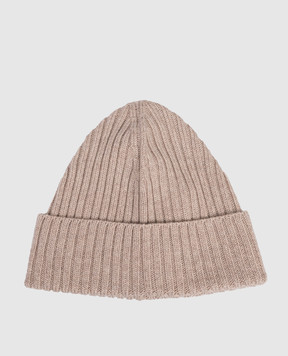 Cashmere&Whiskey Beige merino wool hat 201