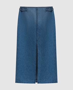 Gabriela Hearst Midi blue denim skirt Morelos 1243039T120
