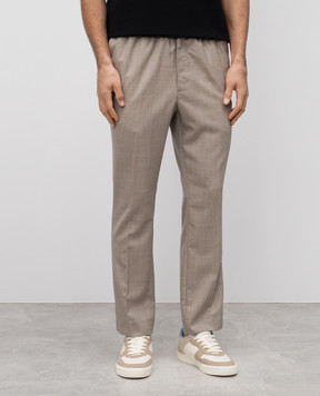 Ami Paris Beige wool pants HTR226WV0043