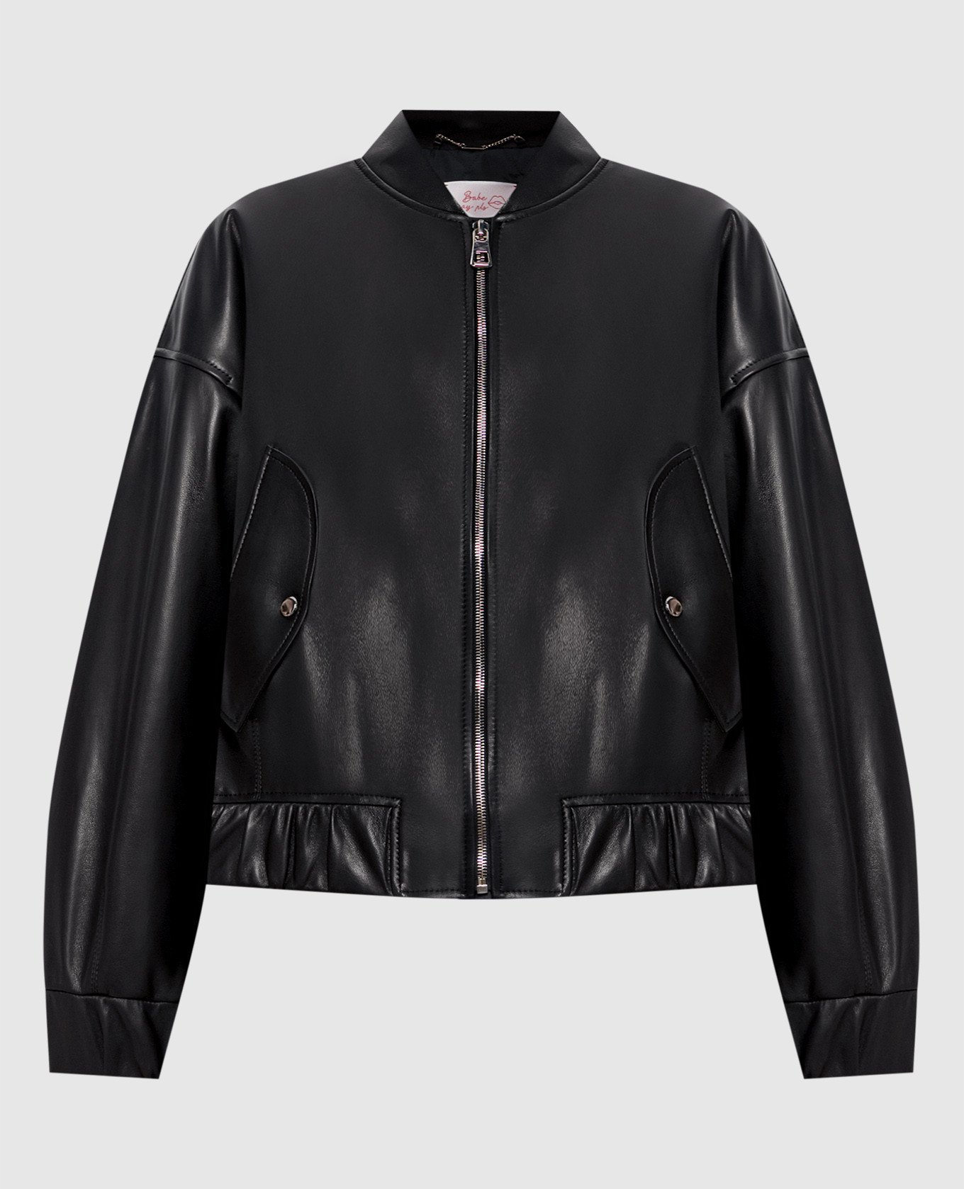 

Brown leather bomber jacket Babe Pay Pls