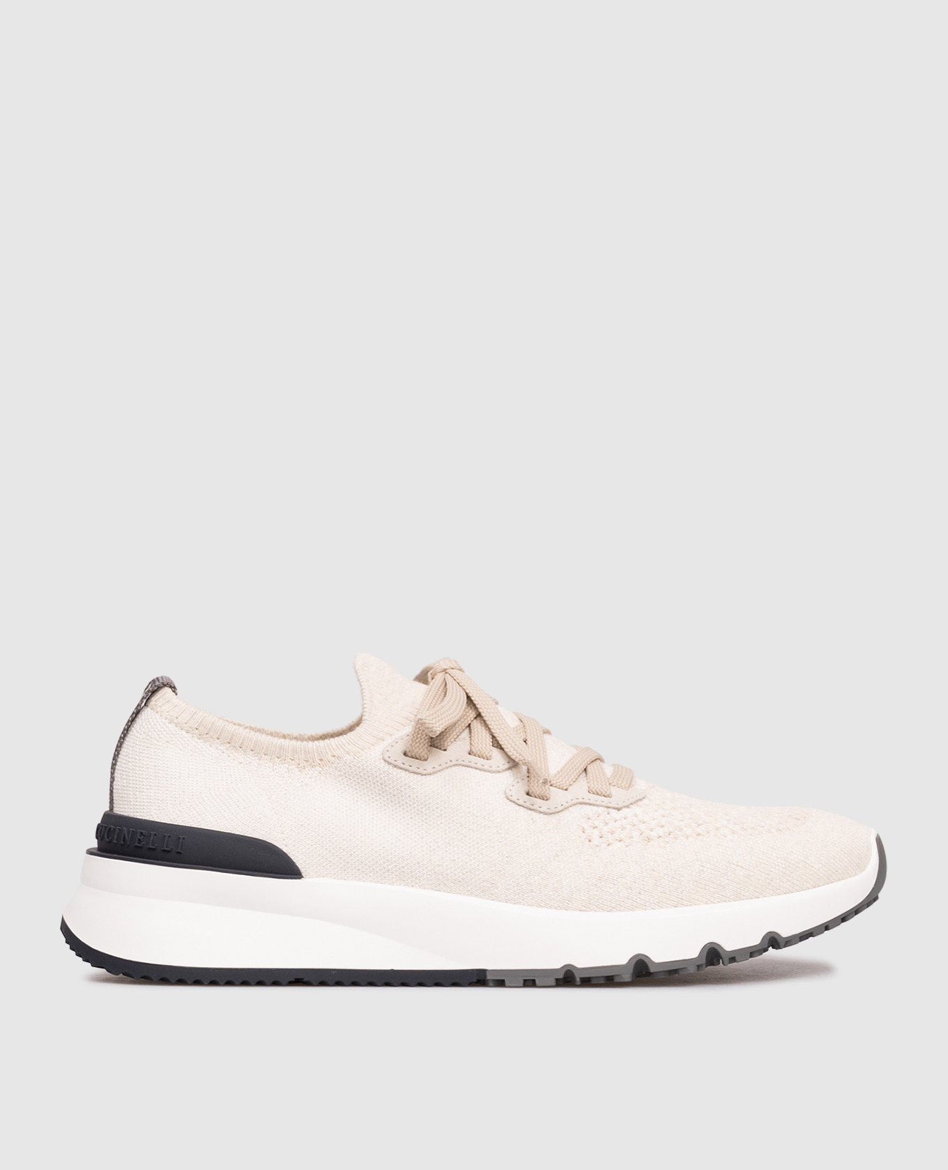 Beige sneakers with logo Brunello Cucinelli