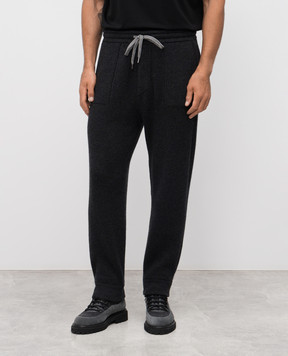 Brunello Cucinelli Grey cashmere joggers M22704849G