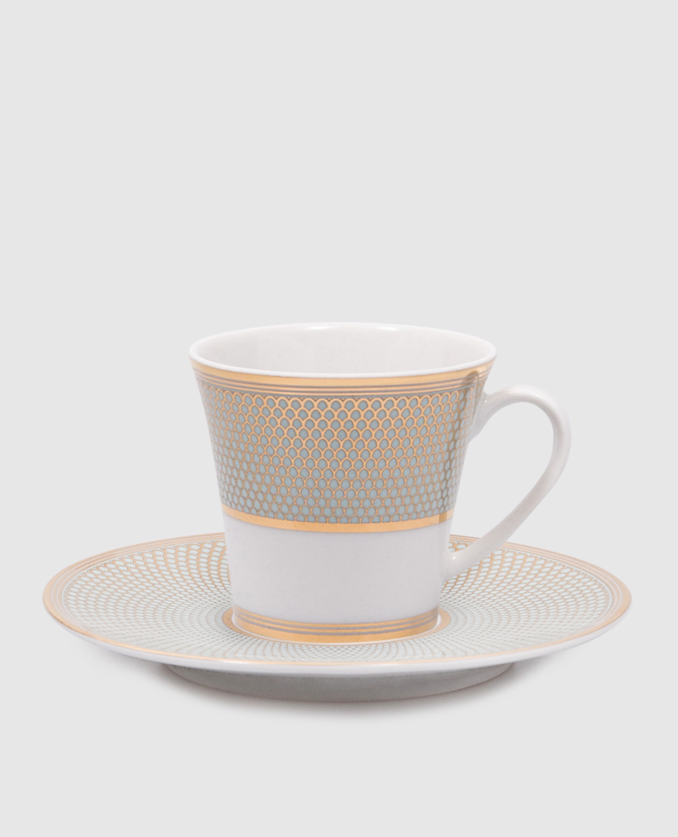 

Porcelain coffee set OCEAN with a pattern Stefano Ricci, White