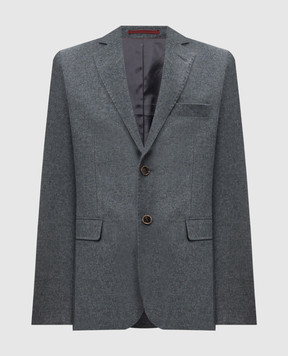 Florentino Gray blazer with wool 224933420301