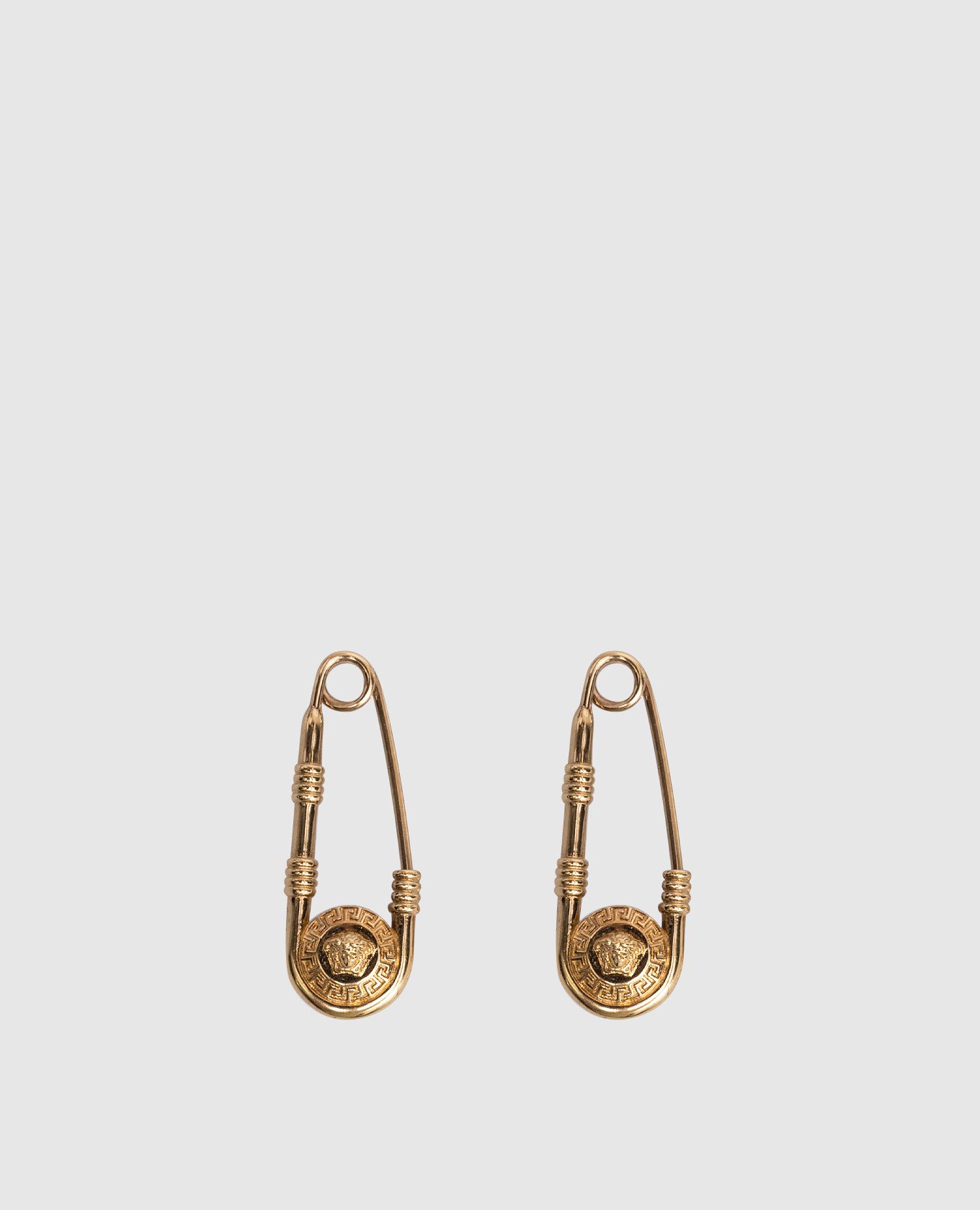 

Golden Safety Pin earrings Versace