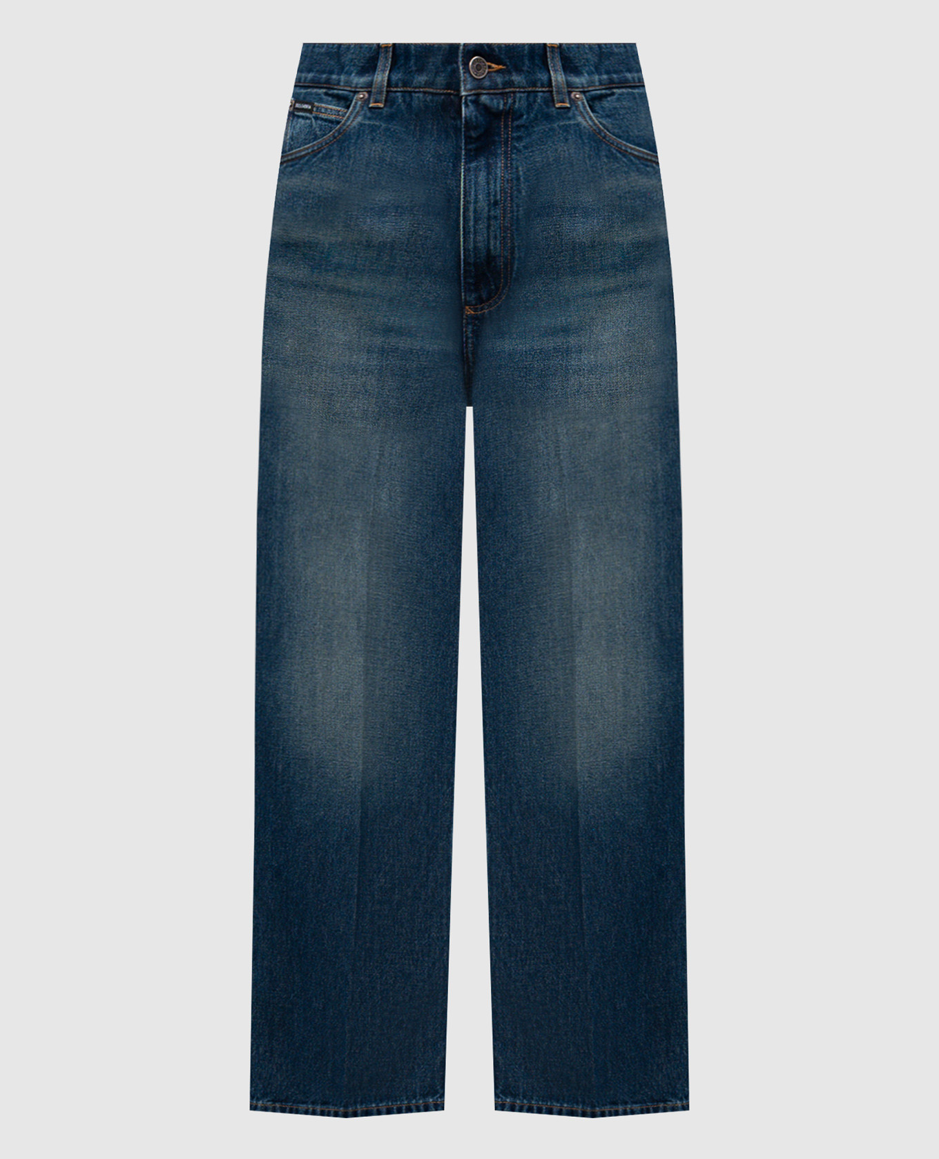 Blue jeans with DG logo monogram embroidery Dolce&Gabbana