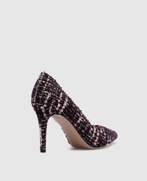 Gianvito Rossi Burgundy Boucle boats with lurex G2231985RICBCL