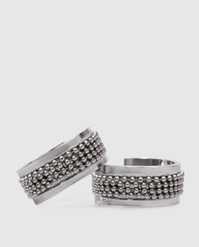 Peserico Silver Congo earrings with a monil chain S35458C0CC484