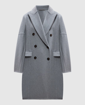Brunello Cucinelli Blue double-breasted coat MD5039677