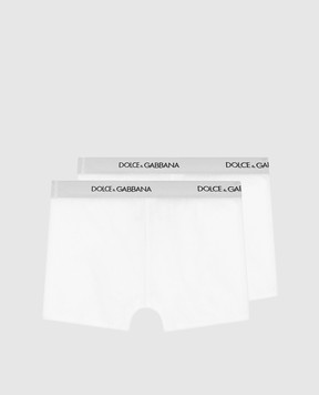 Dolce&Gabbana Children's set of white boxer shorts with logo L4J701ON00G